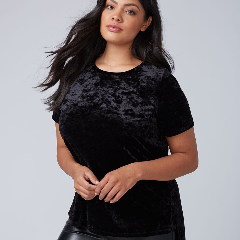 LANE BRYANT Crushed Velvet Tee (26/28)